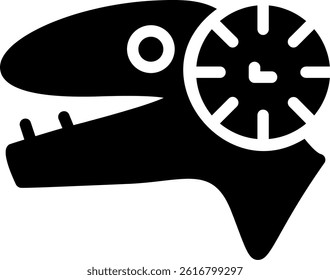 Prehistoric Period Glyph Vector Icon Design
