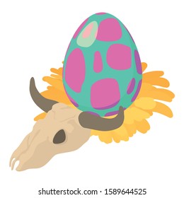 Prehistoric period icon. Isometric illustration of prehistoric period vector icon for web