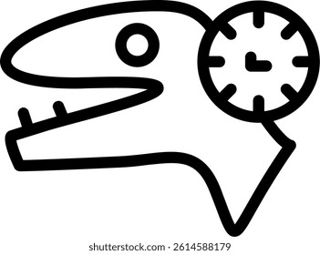 Prehistoric Period Line Vector Icon Design