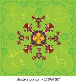 prehistoric pictures, a set of primitive art design elements