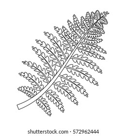 Prehistoric plant icon in outline style isolated on white background. Dinosaurs and prehistoric symbol stock vector illustration.