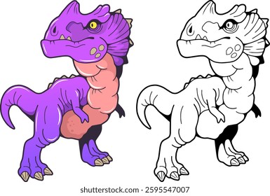 prehistoric predatory dinosaur coloring book for kids