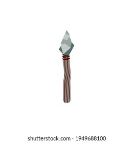 Espada rocosa prehistórica - arma o herramienta primitiva cueva hombre de la edad de piedra.
