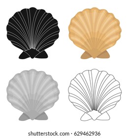 Prehistoric seashell icon in cartoon style isolated on white background. Dinosaurs and prehistoric symbol stock vector illustration.