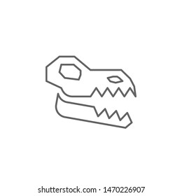 Prehistoric skull fossil icon. Element of prehistoric line icon