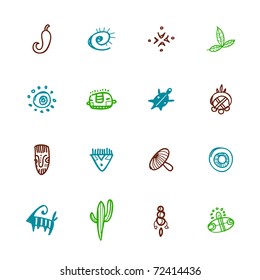 prehistoric symbols set