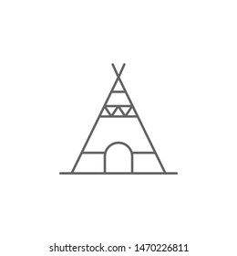 Prehistoric teepee icon. Element of prehistoric line icon