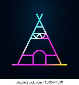 Prehistoric teepee nolan icon. Simple thin line, outline vector of prehistoric icons for ui and ux, website or mobile application