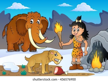 Prehistoric theme image 3 - eps10 vector illustration.