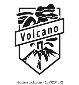 Prehistoric volcano logo. Simple illustration of prehistoric volcano vector logo for web design isolated on white background