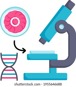 Preimplantation genetic diagnosis test Concept, IVF Process Vector Icon Design, In Vitro Fertilization Symbol, Pregnancy and obstetrician Sign, test tube baby procedure stock illustration, 