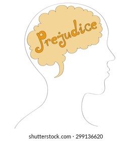 Prejudice vector illustration