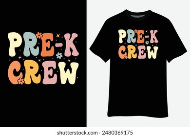 Pre-K Crew Lustige Pre-K Lehrer Geschenk zurück zur Schule T-Shirt