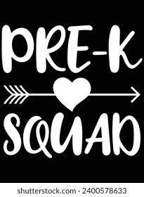 Pre-k squad - EPS file for cutting machine. You can edit and print this vector art with EPS editor.