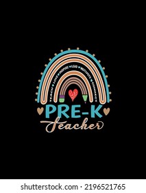 Pre-K Teacher student T-SHIRT Design