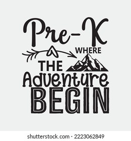 Pre-K Where the Adventure Begins Svg