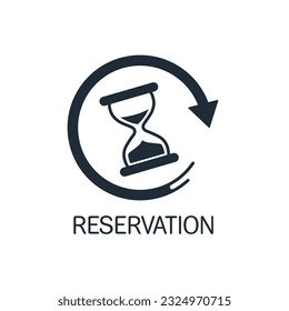 Preliminary agreement, order. Reservation. Planning placement and confirmation of the application.Vector linear icon isolated on white background.