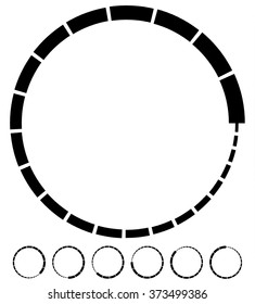 Preloader, buffer symbol elements, circular progress indicators