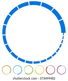 Preloader, buffer symbol elements, circular progress indicators