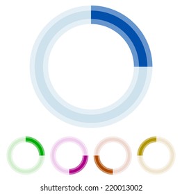 Preloader, circular shape. Segmented circle