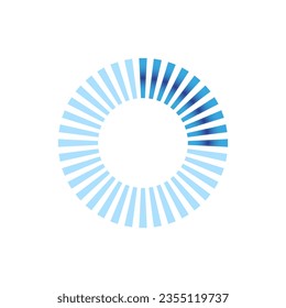 Preloader, circular shape. Segmented circle sign. Vector illustration. EPS 10.