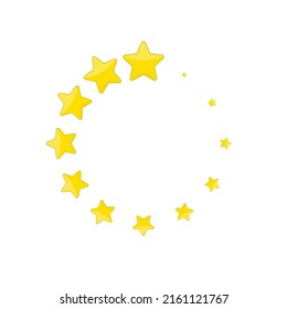 Icono de estrellas del precargador aislado en fondo blanco. Cargando animación de marco de indicadores. Ilustración del vector EPS 10.