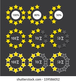 preloaders and progress loading bars. vector illustration. 