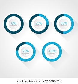Preloading progress bar vector illustration