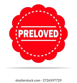 Preloved second hand label icon vector isolated illustration