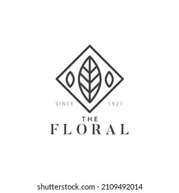 Premade Floral Logo, Vector Art