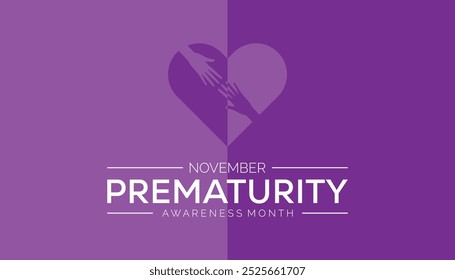 Prematurity Awareness Month is observed every year on November. Medical Healthcare Awareness concept. background, placard, banner template Vector illustration design.