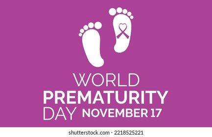Prematurity day good for world prematurity day celebration. flat design. flyer design.flat illustration.Prematurity awareness month is observed every year in November