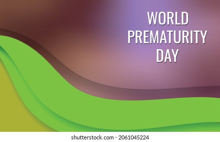 ​ Día Mundial de Premadurez.Diseño geométrico adecuado para carteles y banners de tarjetas de felicitación