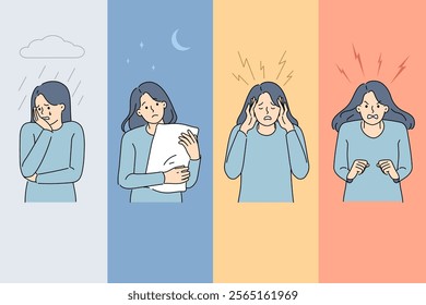 Premenstrual symptoms are felt by women suffering from mood swings and headaches or insomnia. Disease arose due to premenstrual changes in girl body, requiring medication and rest.