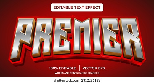 premier 3d editable text effect template