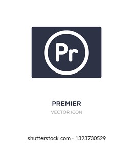 premier icon on white background. Simple element illustration from UI concept. premier sign icon symbol design.