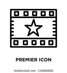 Premier icon vector isolated on white background, Premier transparent sign , line and outline elements in linear style