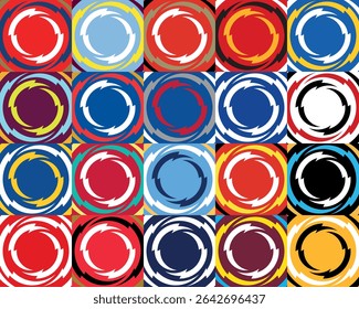 Premier league english football competition twenty team vector banners with circular winding lines in square.