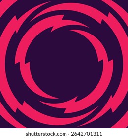 Premier league english football competition empty vector circular pink winding lines in dark purple square.