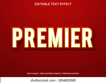 premier text effect template design with bold font style use for brand and business logo