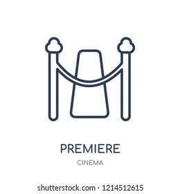 Premiere icon. Premiere linear symbol design from Cinema collection. Simple outline element vector illustration on white background.