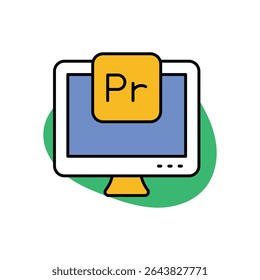 Premiere Icon vector stock illustration