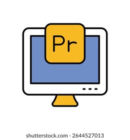 Premiere Icon vector stock illustration