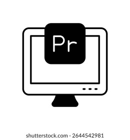 Premiere Icon vector stock illustration
