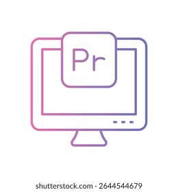 Premiere Icon vector stock illustration