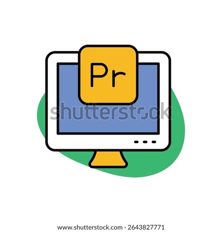 Premiere Icon vector stock illustration
