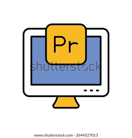 Premiere Icon vector stock illustration
