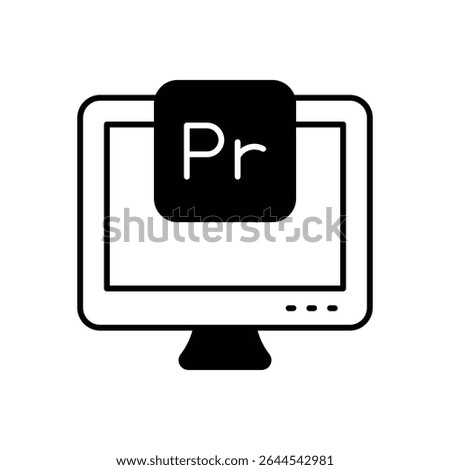 Premiere Icon vector stock illustration