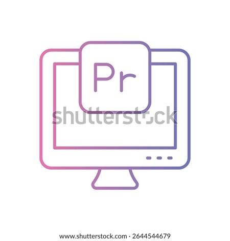 Premiere Icon vector stock illustration