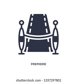 premiere isolated icon. Simple element illustration from cinema concept. premiere editable logo symbol design on white background. Can be use for web and mobile.